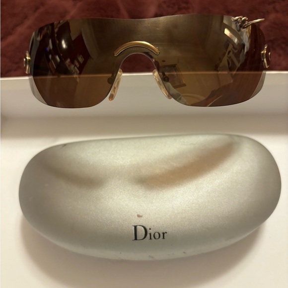 Dior Accessories - 🌞Christian Dior Brown Y2K Gold Piercing Sunglasses RARE BROWN color. NWOT